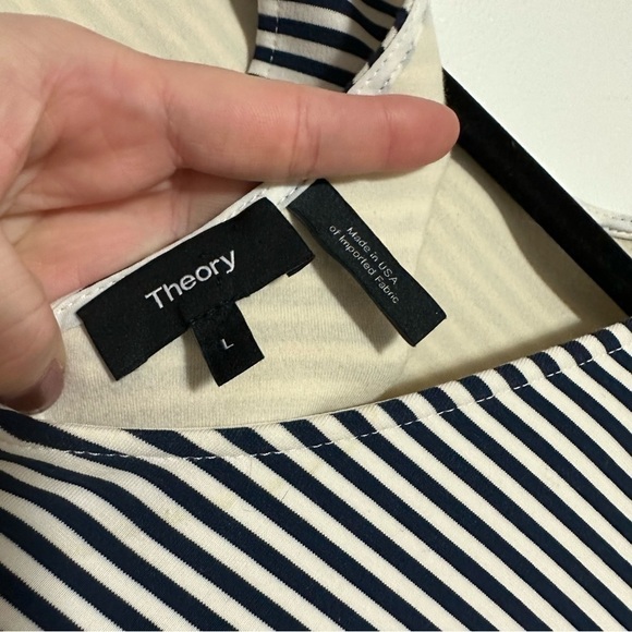 Theory Mivrill Sail Striped Sleeveless Sheath Dress - Picture 9 of 10